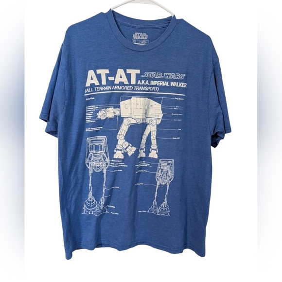 Star Wars Other - Star Wars, Imperial Walker, Schematic Tee,Size Xl